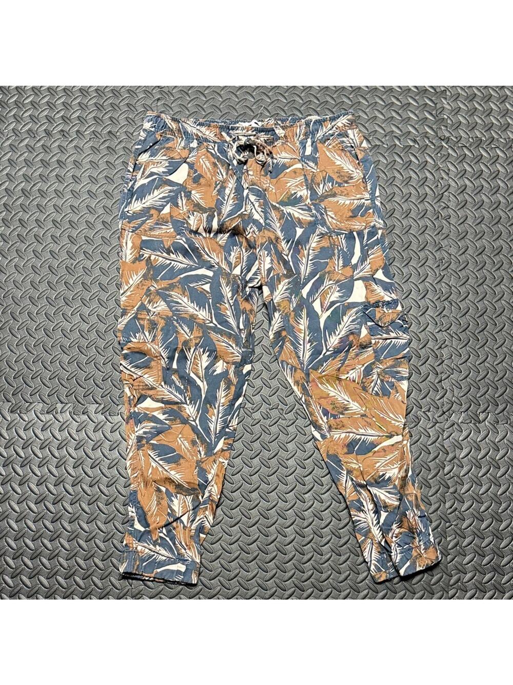 Nicole Miller Women Leaf Print Pants Size XL